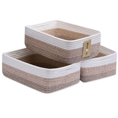 MiniArk large basket gradient brown front view shows spacious storage for towels.