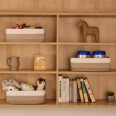 MiniArk large basket gradient brown open top demonstrates easy access for toys.