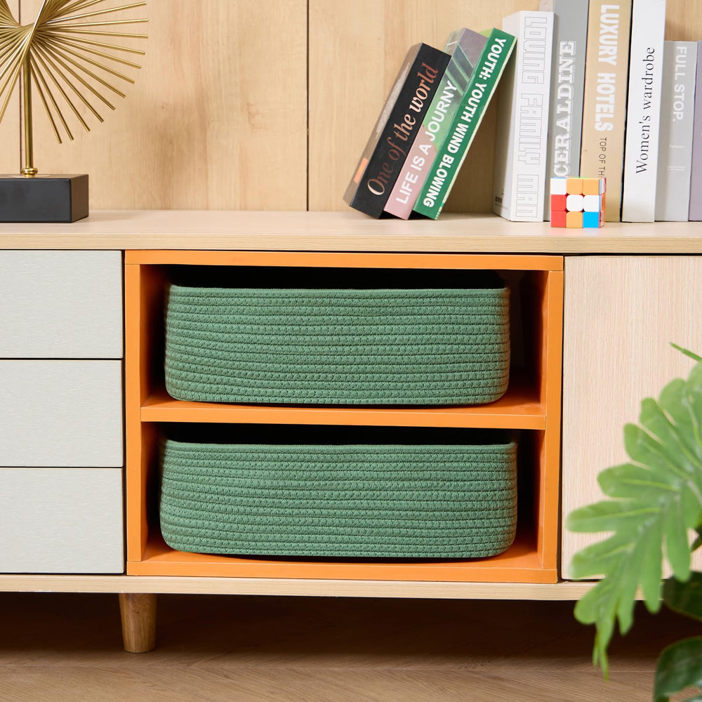 MiniArk baskets folded and reshaped for easy setup