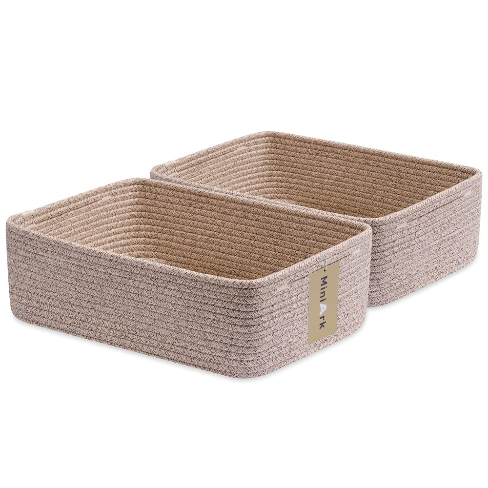 MiniArk Large Shallow Basket folded setup demonstrates easy reshaping for versatile storage.