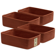 MiniArk large shallow baskets red pack front view for organized storage