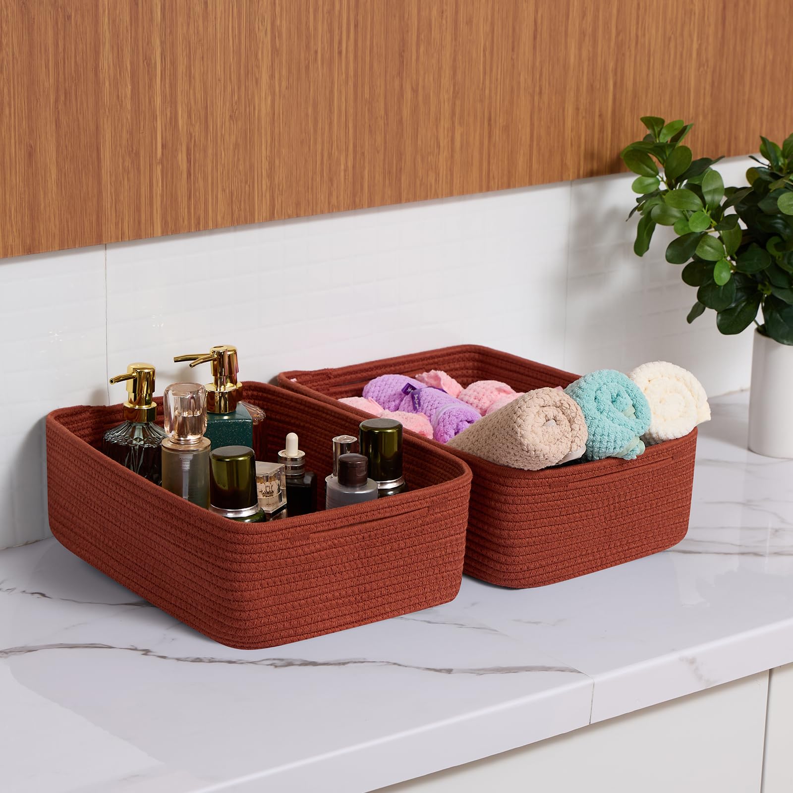 MiniArk large shallow baskets reinforced seams detail emphasizes durable construction for years of use