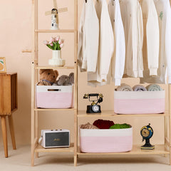 MiniArk large storage basket pink folded packaging shows easy shaping and prep for use