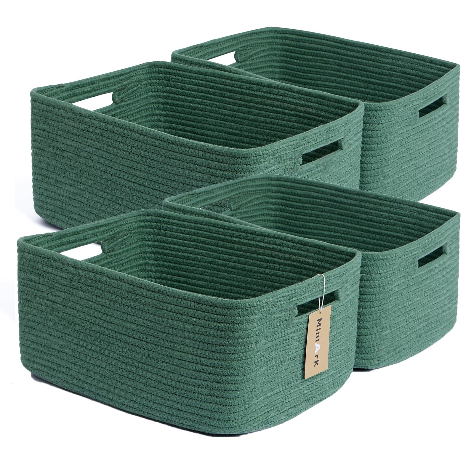 MiniArk large storage basket front view—ideal for organizing clothes and blankets.
