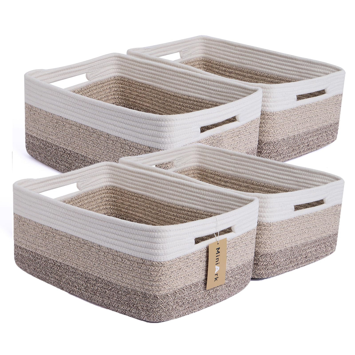 MiniArk large storage baskets folded packaging and gift ties, ready to shape for organizing.