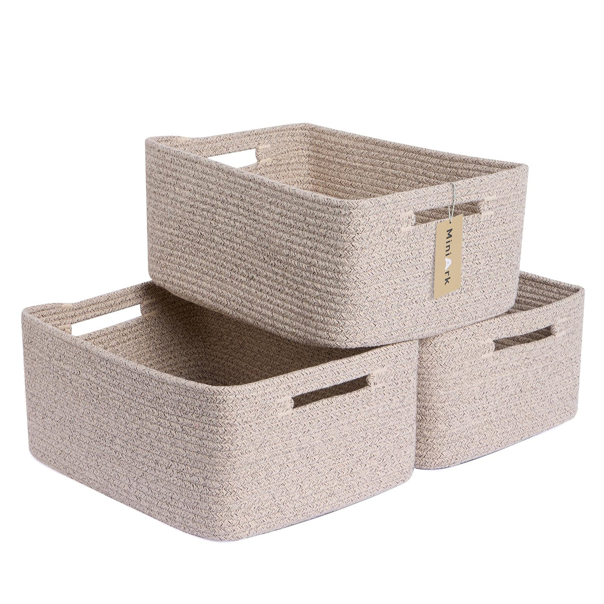 MiniArk large storage baskets folded in packaging highlighting soft, ready-to-shape design.