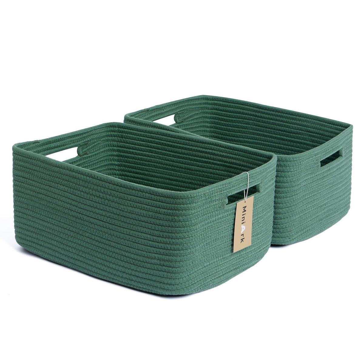 MiniArk large storage baskets in rectangular setup for easy closet organization and quick access