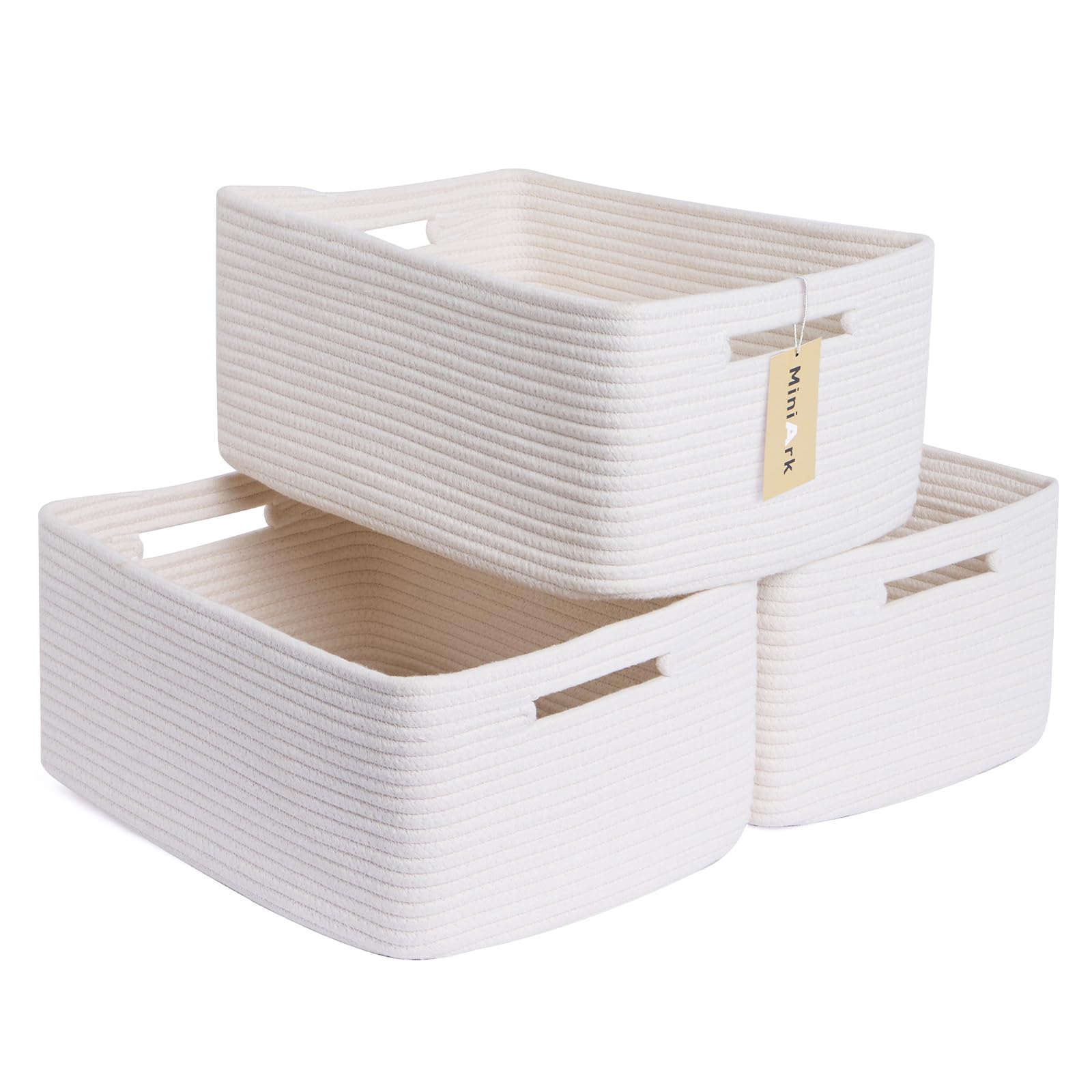 MiniArk large storage baskets rectangular unwrap; spacious organizer for clothes and blankets.
