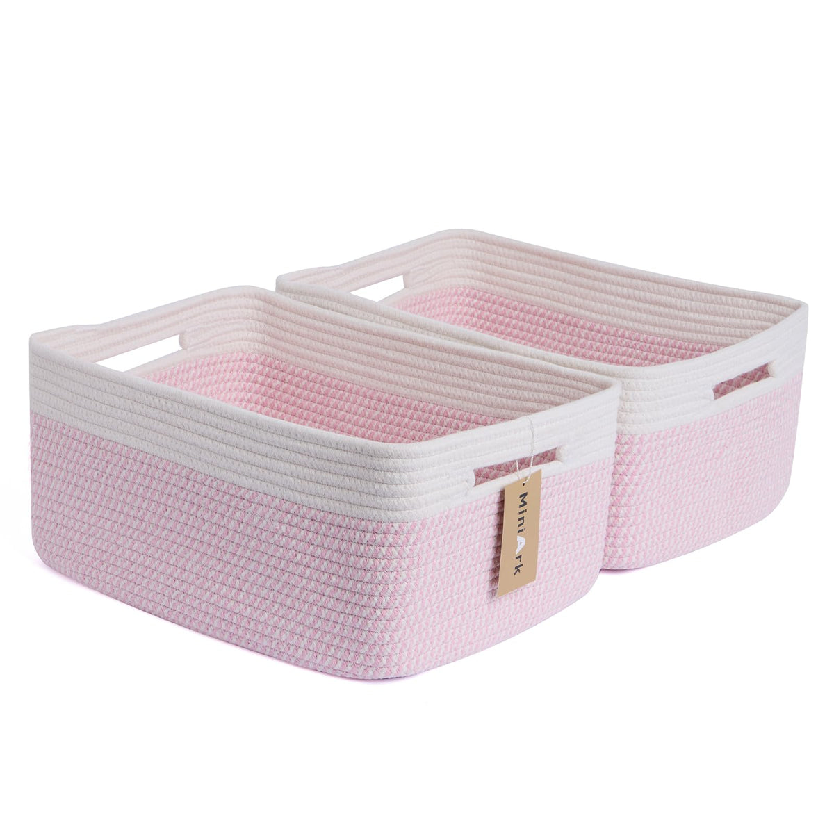 MiniArk large storage basket on a shelf keeps items organized and accessible.
