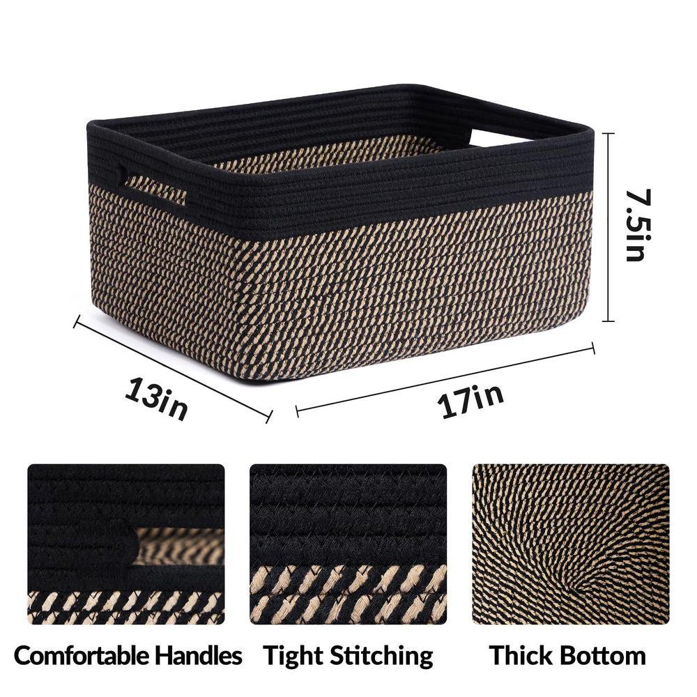 MiniArk large storage basket soft cotton rope close-up highlighting baby-friendly texture