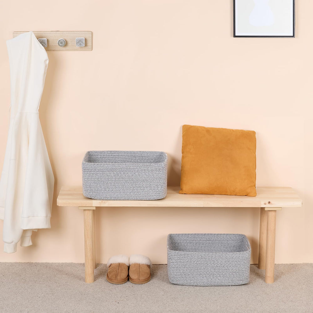 MiniArk large storage baskets used as toy bins in a bright playroom