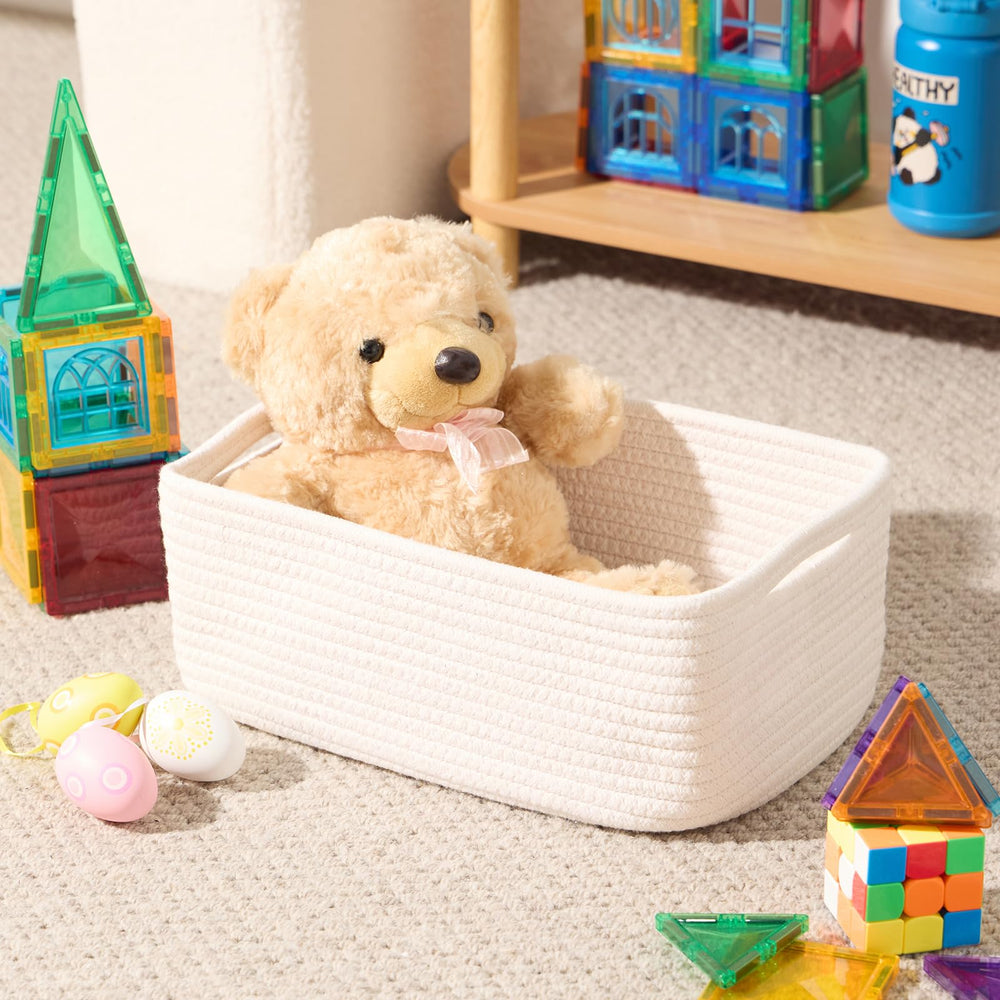 MiniArk nursery toy storage basket makes playtime neater and easier to reach.