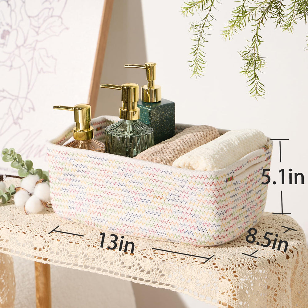 MiniArk nursery-safe basket keeps baby toys and essentials within easy reach.