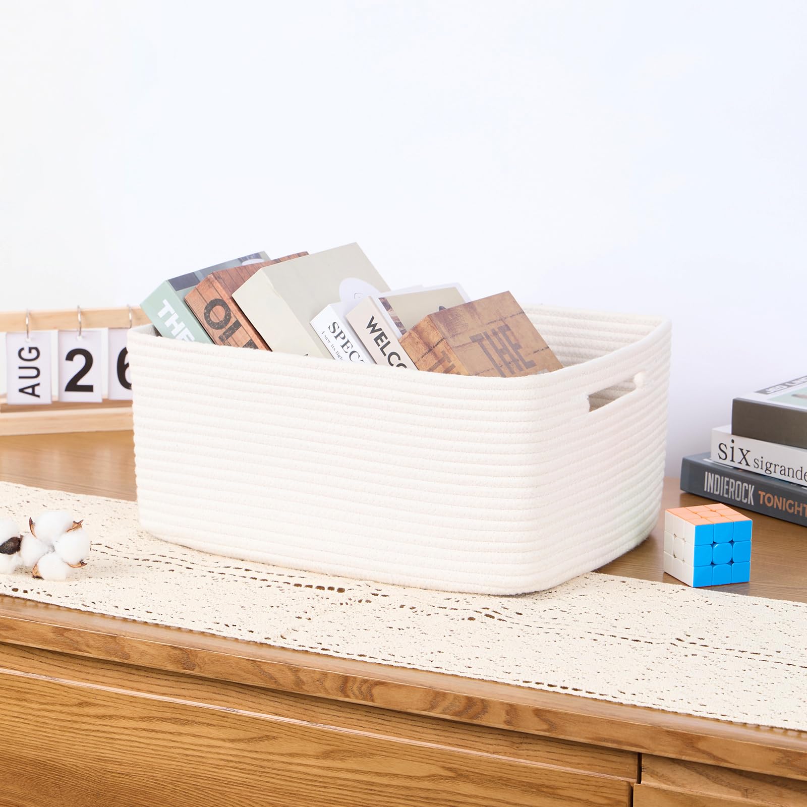 MiniArk nursery storage basket showing safe, soft-edge design for baby items.