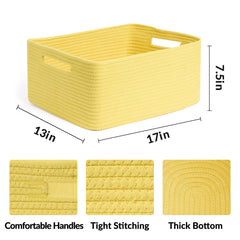 MiniArk rope baskets in soft durable material ideal for nurseries and baby items