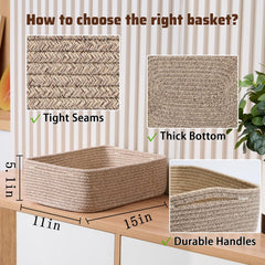 MiniArk rope-woven bin in a bathroom, showing durable, everyday usability