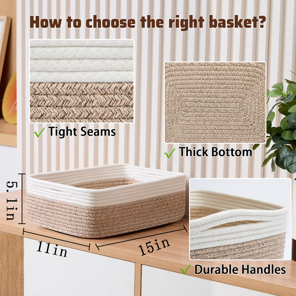 MiniArk rope-woven bin close-up shows durable seams for long-lasting storage