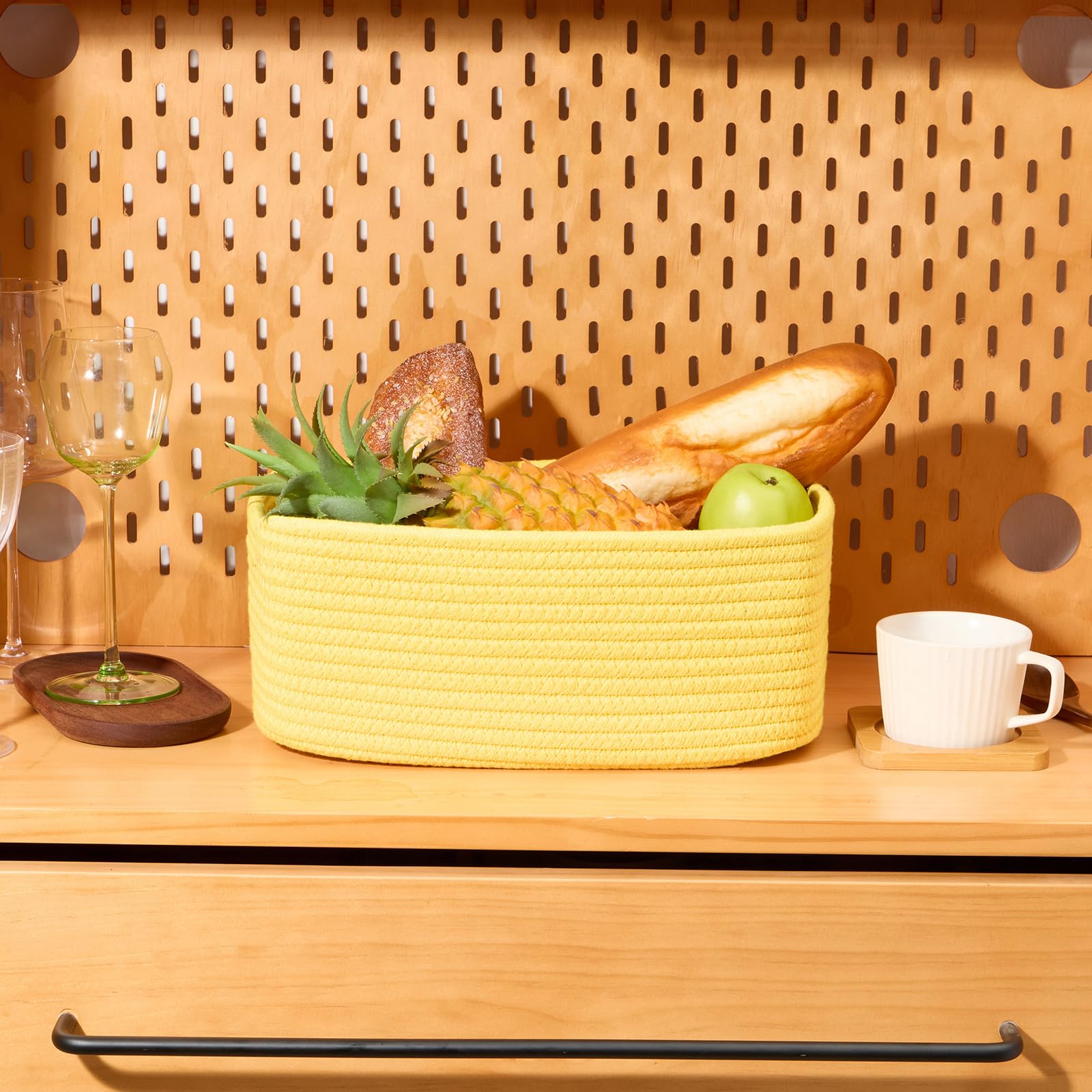 MiniArk closet-organization basket corrals towels and essentials for a tidy space.
