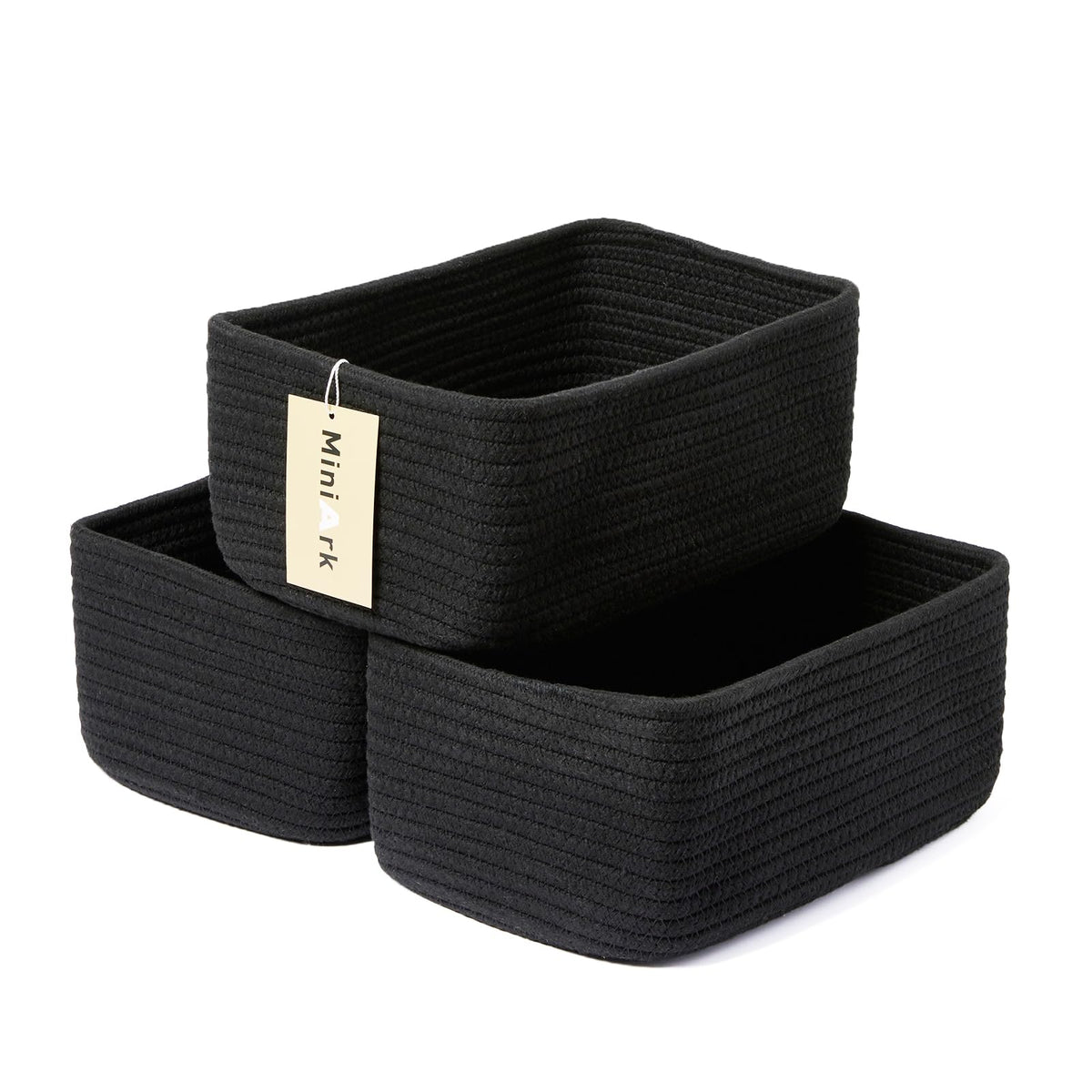 MiniArk small storage baskets compact-rectangle set3 demonstrate space-saving organization for cosmetics and supplies.