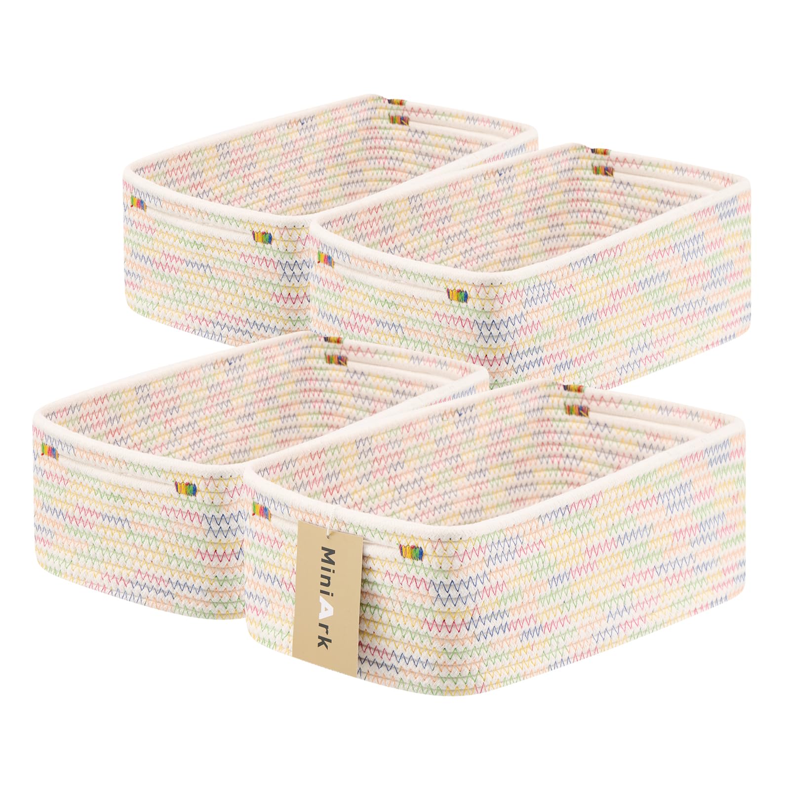 MiniArk small storage baskets in compact size organize cosmetics and accessories.