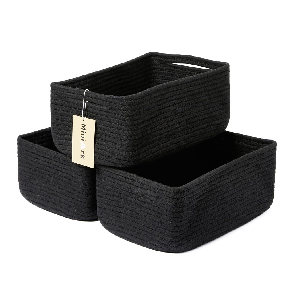 MiniArk small storage baskets in compact size ideal for desk organization and quick access.