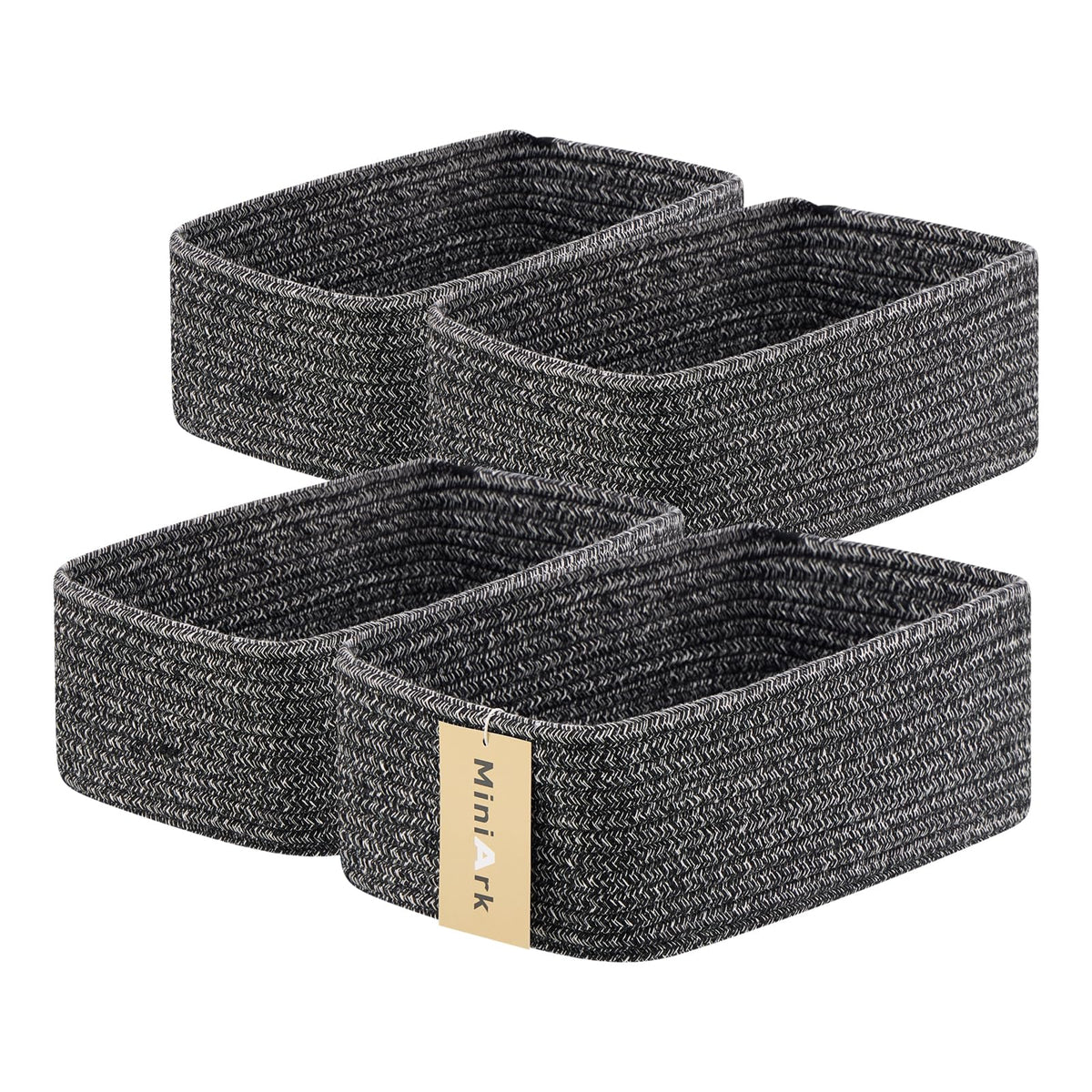 MiniArk small storage baskets demonstrate compact size for desk essentials and quick access.