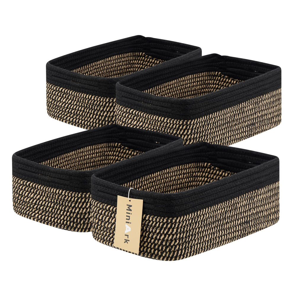 MiniArk small storage baskets with compact size for easy shelf organization.