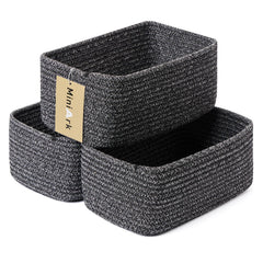 MiniArk small storage baskets front view for desk and shelf organization.