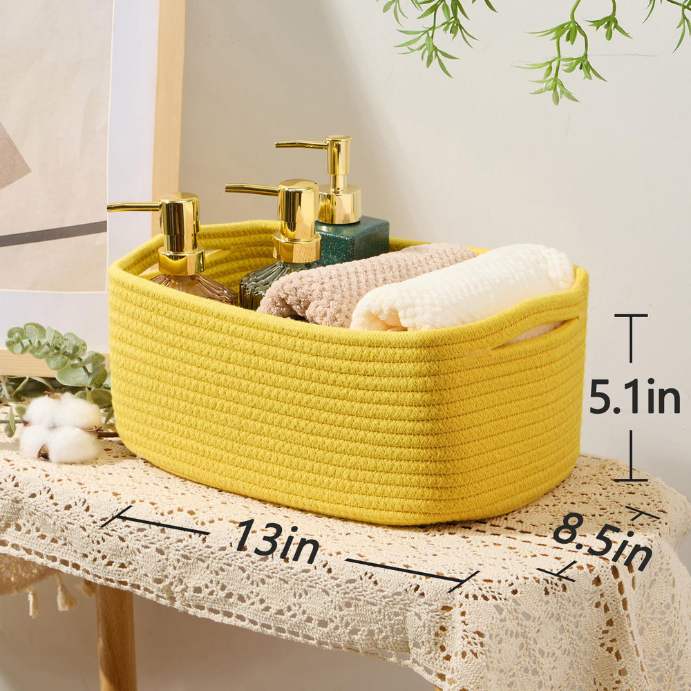 MiniArk woven decorative texture baskets add warmth to living room organization.