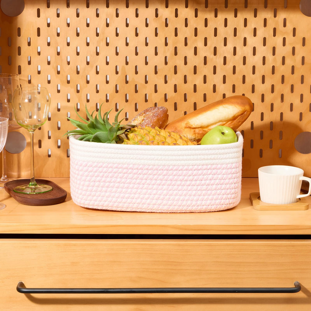 MiniArk rope basket folded flat, easy reshaping for gifting.
