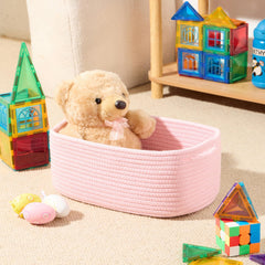Miniark handwoven stitch detail highlights durable construction for long-lasting storage.