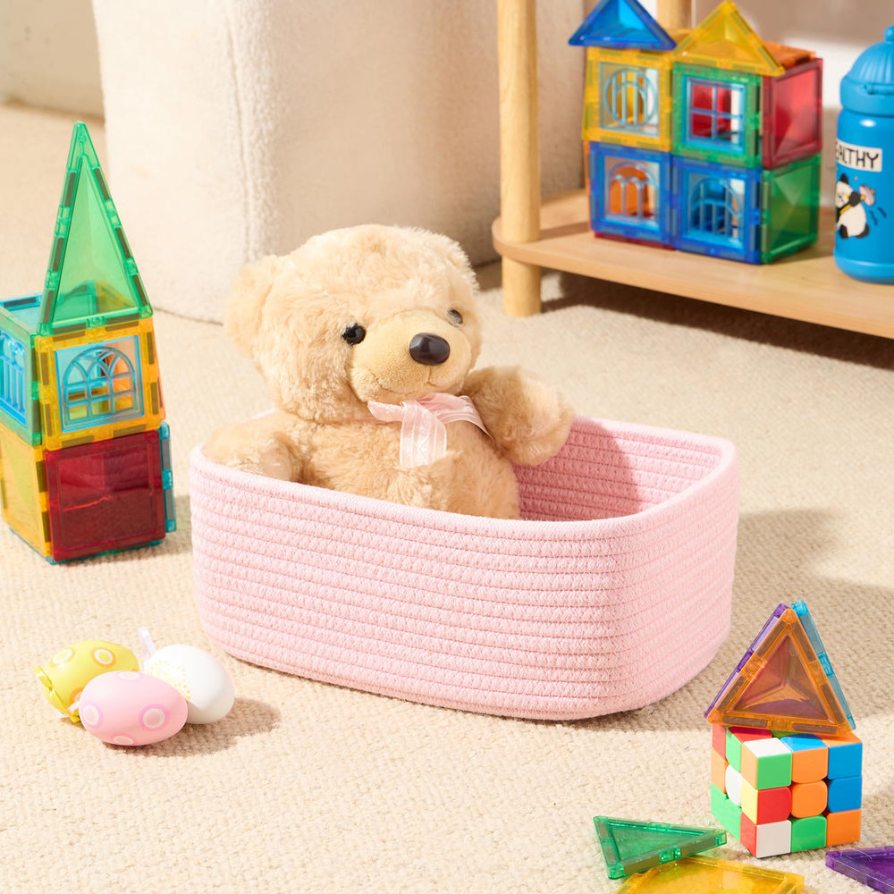 MiniArk four-pack light pink baskets gift-ready for home organization
