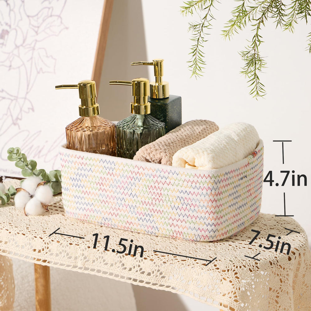 MiniArk baskets in nursery use for toy storage and tidy shelves.