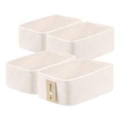 MiniArk small storage baskets rectangle set of four on a shelf for tidy organization