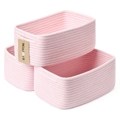 Miniark rectangular front-view 3-pack baskets keep desk items organized and accessible.