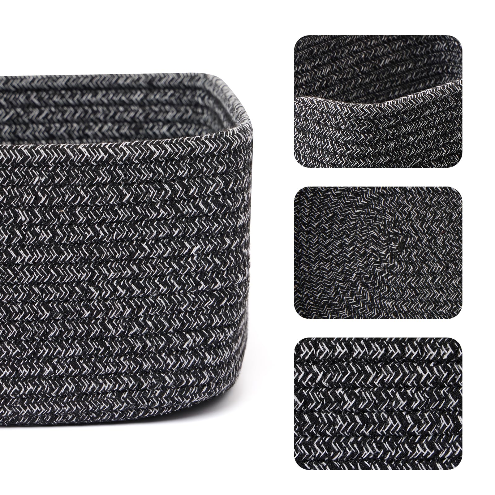 MiniArk storage baskets crafted with soft, durable cotton rope ideal for baby nurseries.