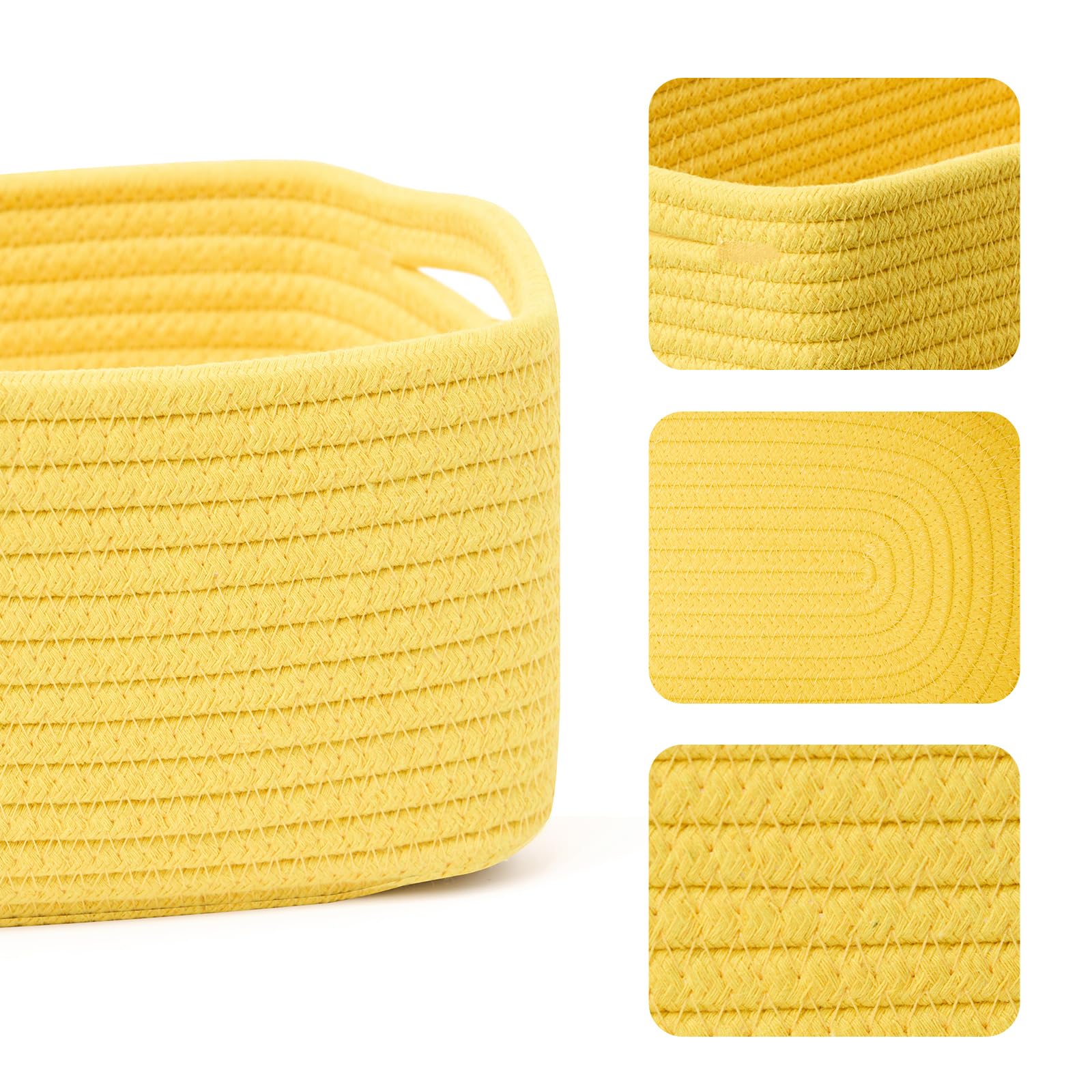 MiniArk soft-durable cotton rope basket feels gentle for toys and babies.