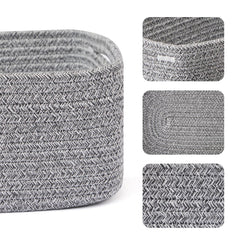 MiniArk soft-durable cotton rope weave offers baby-safe storage in nurseries