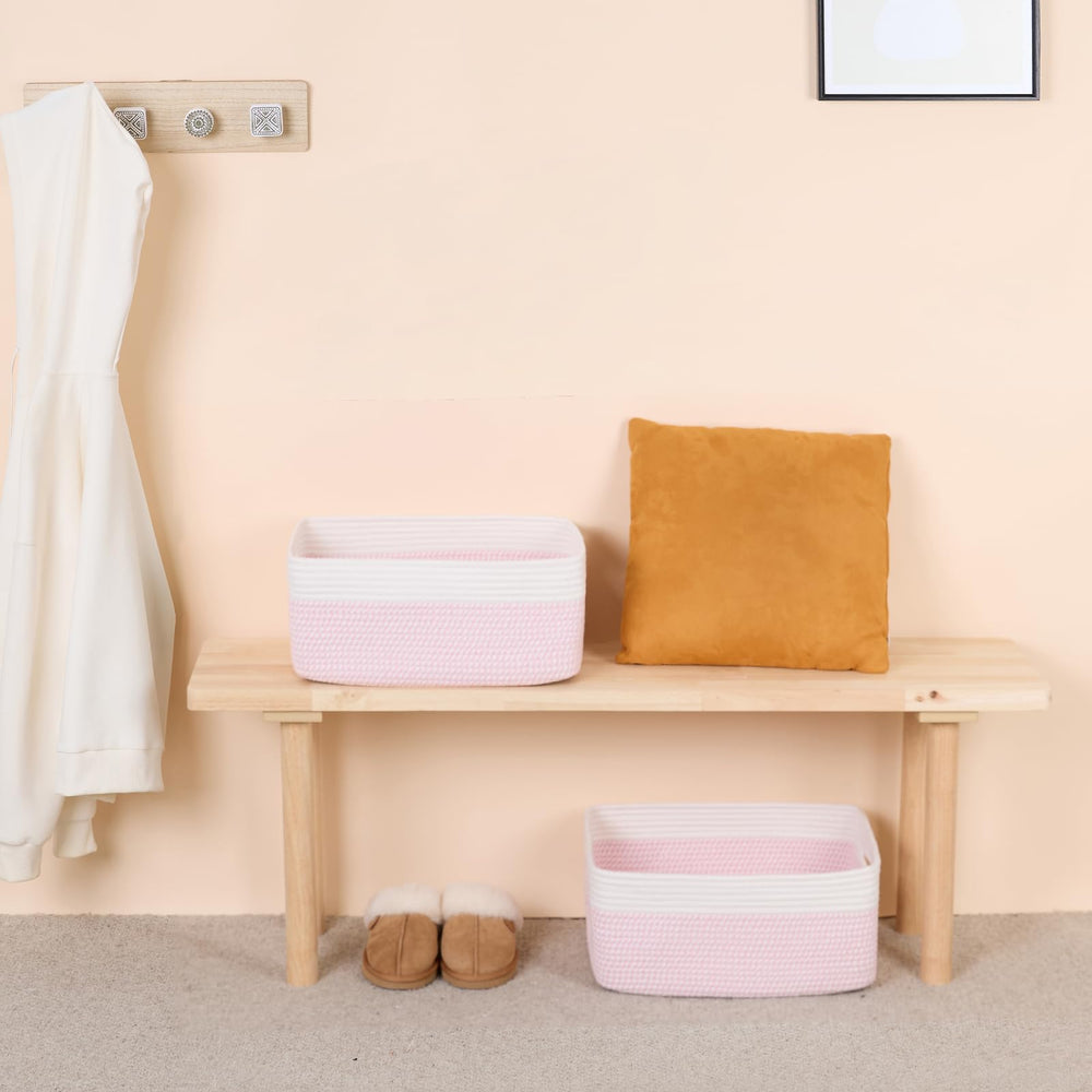 MiniArk stylish design basket adds warmth and texture to closets and shelves
