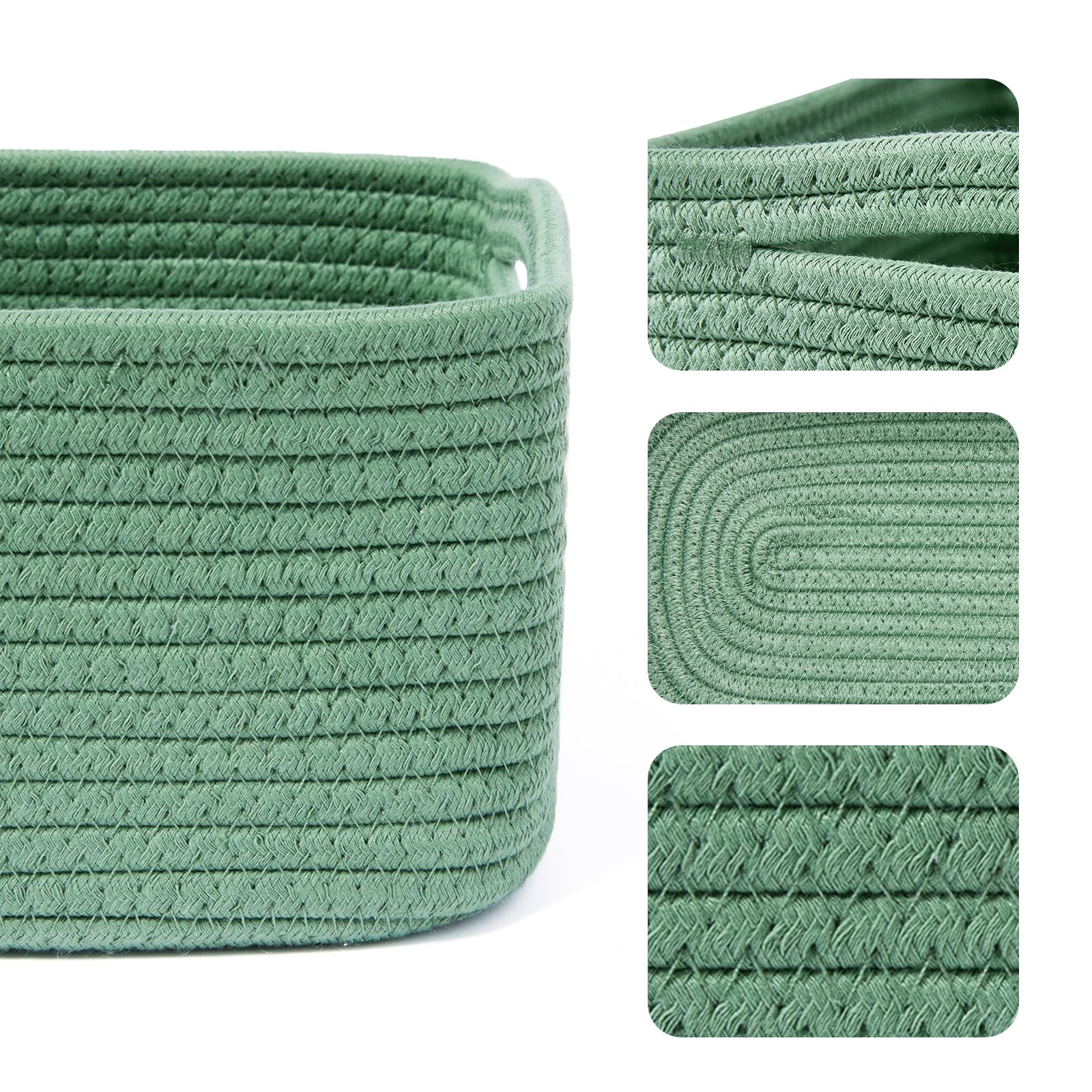 MiniArk three-pack organizers in soft cotton rope for durable storage.