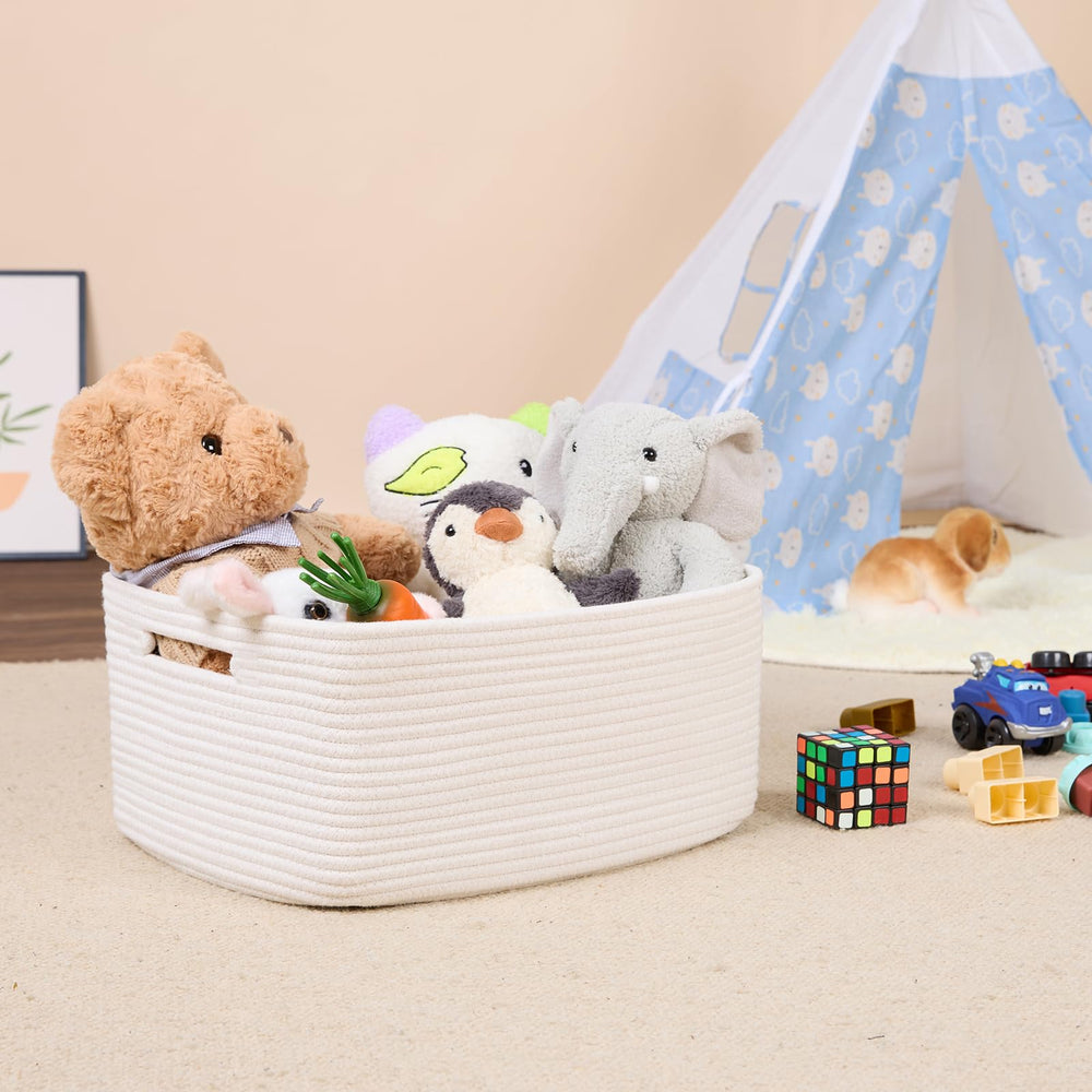 MiniArk toy storage baskets playroom; quick access to toys and games.