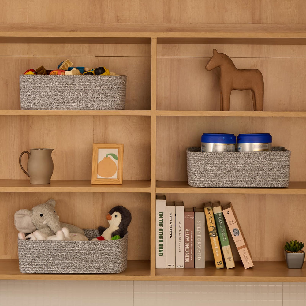 MiniArk two baskets on cube shelf for organized closet space