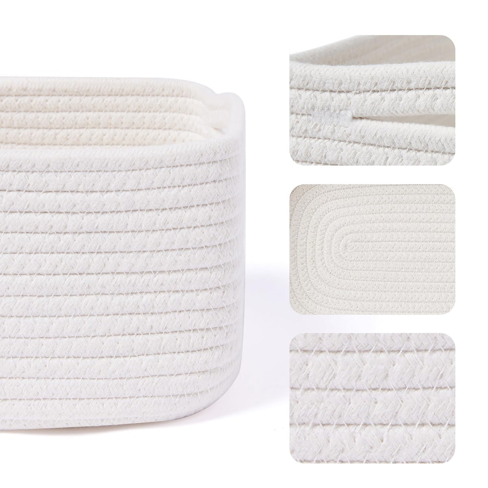 MiniArk woven cotton rope basket closeup showcasing soft texture and durable craftsmanship