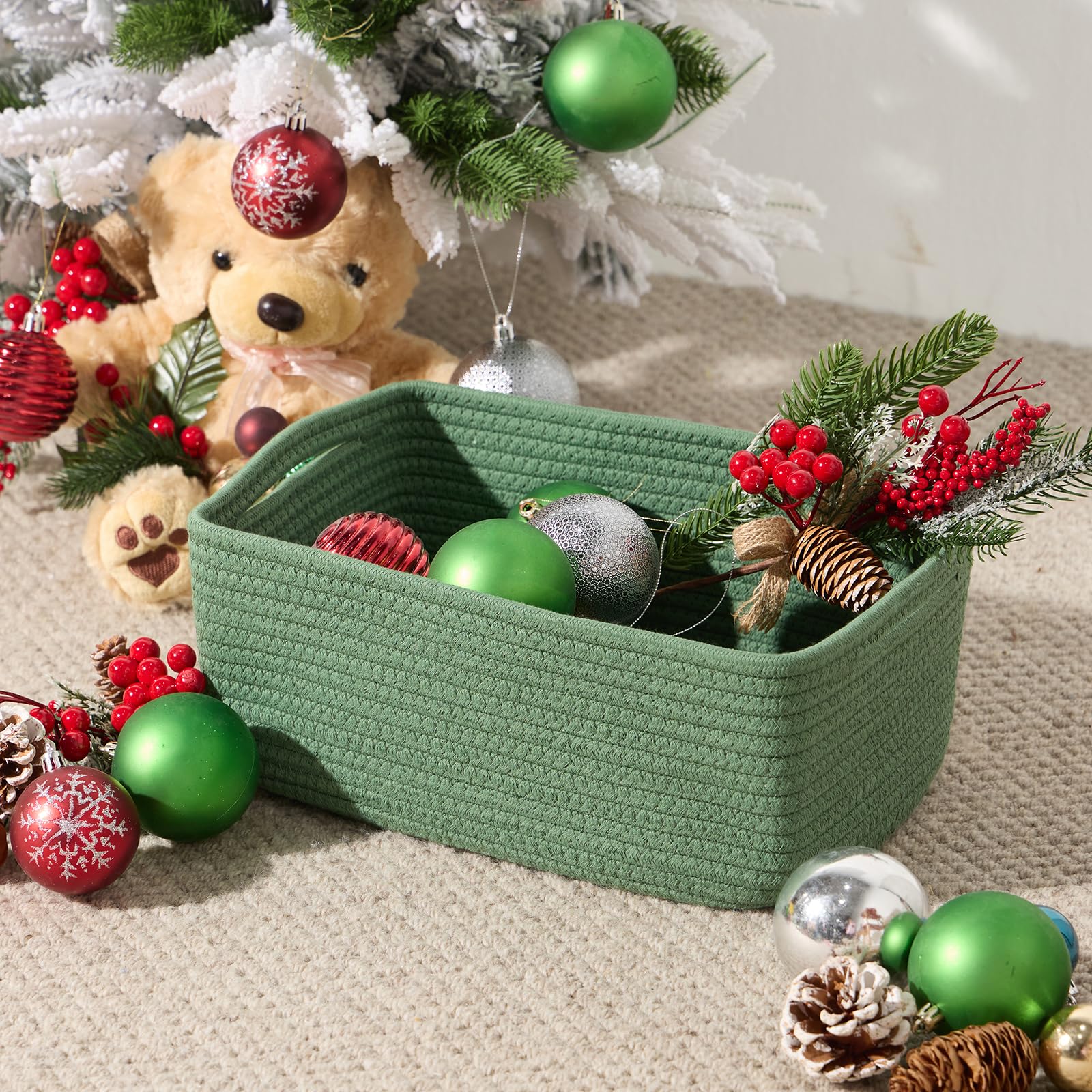 MiniArk woven decorative baskets add warmth to living rooms and closets.