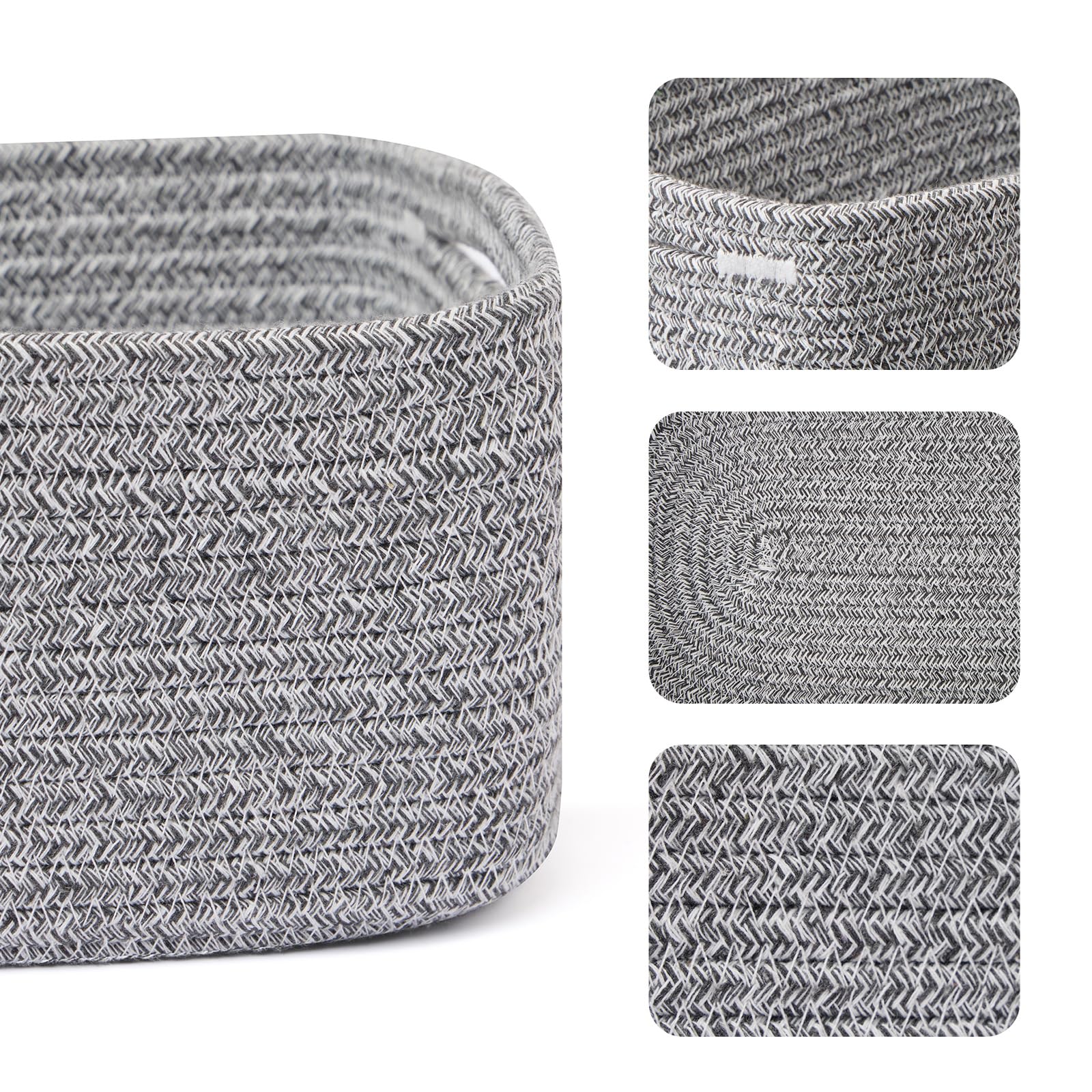 MiniArk woven rope basket shows soft, durable craftsmanship for nurseries and playrooms.