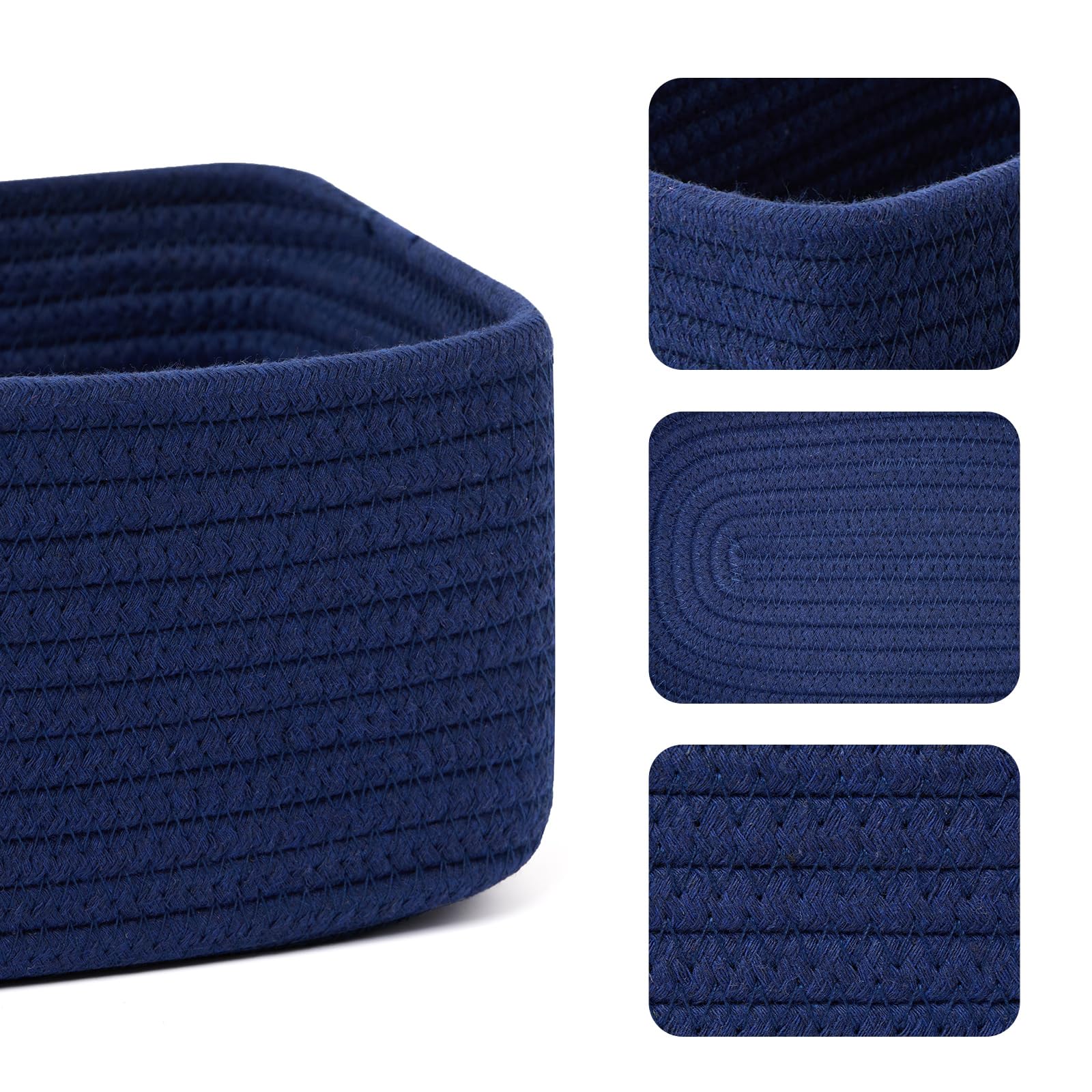MiniArk woven rope baskets add decorative texture to shelves and desks.