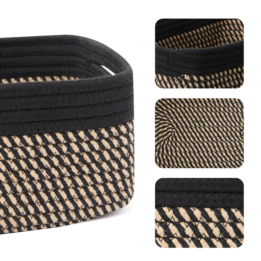 MiniArk woven rope baskets soft durable, perfect for nursery and playroom organization.