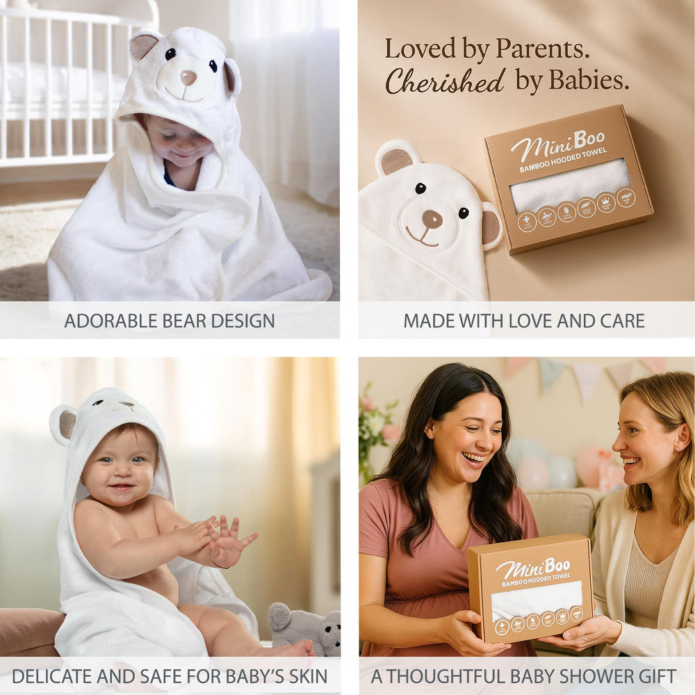 MINIBOO bath-time routine companion for cozy drying and snuggle-worthy moments