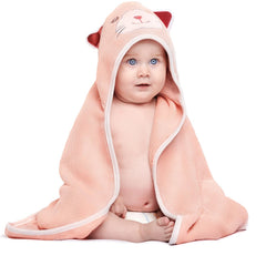 MINIBOO hooded towel absorbent bamboo-viscose dries quickly for a cozy post-bath routine