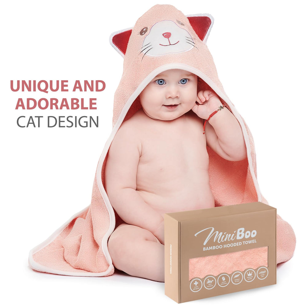 MINIBOO hooded towel gift-ready packaging makes baby showers special